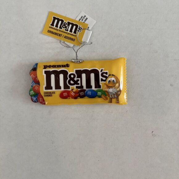 Peanut M&Ms Candy Ornament‎ Shatterproof Decoupage Christmas - Picture 1 of 2